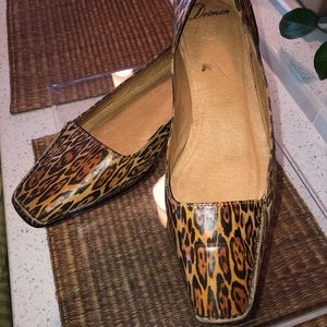 Leopard Print Delman Loafers